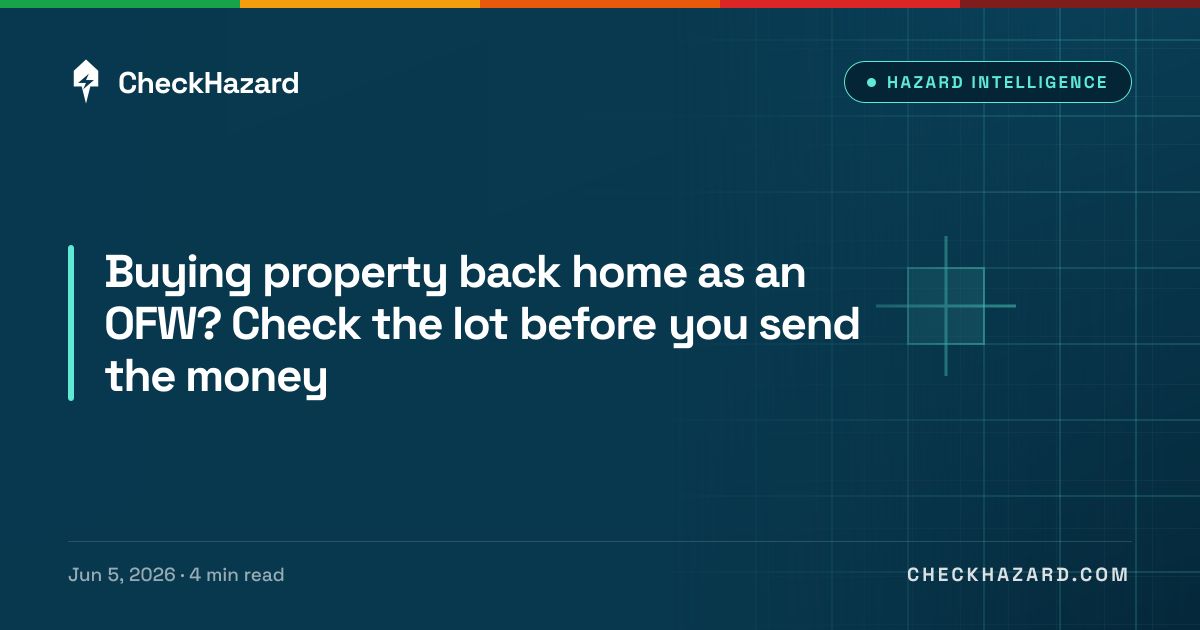 Buying property back home as an OFW? Check the lot before you send the ...